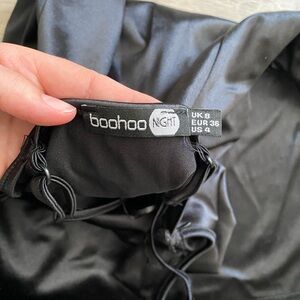 Boohoo Black Satin Dress